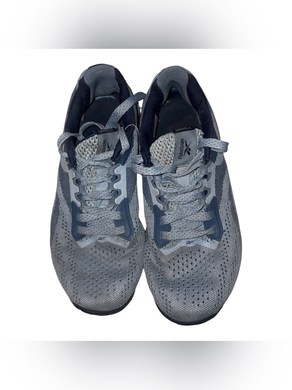 Reebok Men's Grey and Navy Athletic Running Shoes - Picture 2 of 6
